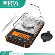 ORIA Digital Milligram Scale 50g/ 0.001g Mini Scale Pocket Jewelry Scale with Calibration Tweezers &amp; Weighing Pan  for Lab/Diamond/Medicine