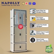 MULTIFUNCTIONAL HANGING PLASTIC WARDROBE AESTETIC PLASTIC WARDROBE HANGING CLOTHES WARDROBE