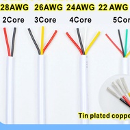 2464 Cable White 2Core 3Core 4Core 5Core Copper Core Signal Cable  28AWG 26AWG 24AWG 22 AWG PVC Flex