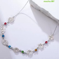 MOCHO Chakra Charm Choker, Choker Style Balance Charm 7 Chakra Necklace, Energy Jewelry Transformati