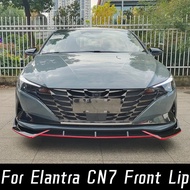 Front Bumper Splitter Lip Chin Spoiler BodyKit Diffuser Protector Guard For Hyundai Elantra CN7 2021