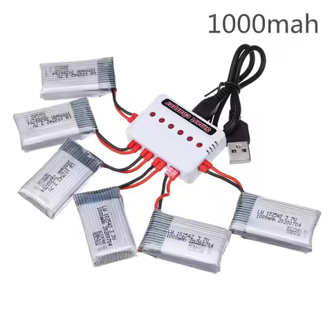 3.7V 1000mAh 102542 Lipo Battery for Syma X5HC X5HW X5UW X5UC RC Quadcopter Battery with Charger Dro