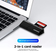 3470) LENOVO USB CARD READER 5GBPS USB 3.0 2 IN 1 SD TF MEMORY CARDS ADAPTER HIGH SPEED CARD READER + USB C ADAPTER