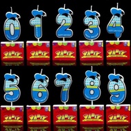 Green number candle 5cm