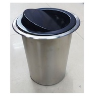 ALCOR SYSTEM 9 LITRES TABLE TOP MOUNTED WASTE BIN WITH S/STEEL LID, BLACK