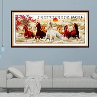 [HCM]Tranh thêu chữ thập Mã đáo thành công LV3112 DW578: 199*92cm - tự thêu