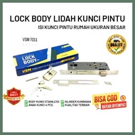LARGE HOUSE DOOR LOCK BODY LOCK TONGUE VSM 7011