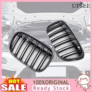 [Ups]  2Pcs Front Grille Double Slat Direct Replacement Car Accessory Carbon Pattern Kidney Grille 51117383363 51117383364 for BMW X1 F48 F49 2016-2019