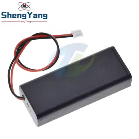 AAA Battery Holder 2AAA Box With Switch With Cover With PH2.0 Terminal Size 7 Battery Box AAA Batter