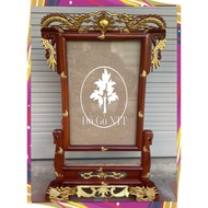 Golden dragon worship photo frame - Golden double dragon worship photo frame 4 photo sizes 18x24/21x