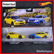 Hot Wheels Honda Civic Spoon Twin Pack 2025 Hotwheels Honda Civic Type R EK9 Spoon Yellow Hotwheel H
