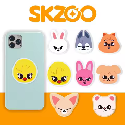 2025 SKZOO Cartoon Peripheral Acrylic Phone Airbag Scalable Transparent Stand