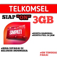 (SIAP PAKAI) Kartu Perdana Simpati 3GB Siap ON