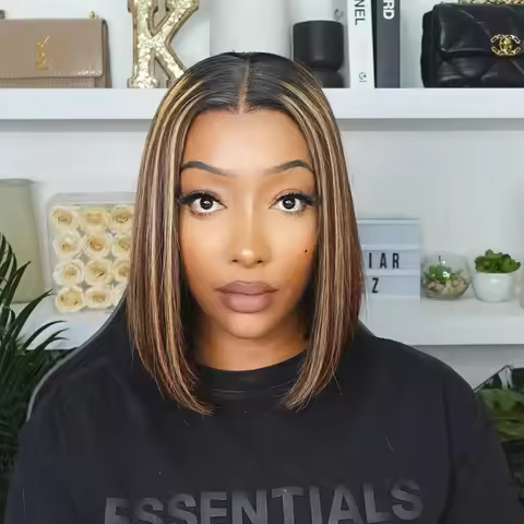 Wear and Go Glueless Bob Wigs Human Hair Pre Plucked Pre Cut P1b/27 5x5 HD Lace Closure Wig Highligh