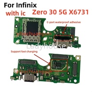 1-5pcs Charging Board For Infinix Zero 30 4G 5G X6731 X6731BUSB Charging Board Port Interface Rear S