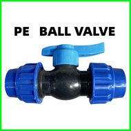 Ψ ⍩ ◔ PE Compression Fittings 1/2" 3/4" 1" BALL VALVE hdpe pvc pipe socket BALL VALVE