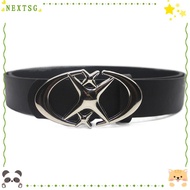 NEXTSG Lether Belt, Punk Moon Star Design Y2k Belt, Vintage Cross Pu Leather Y2k Decorative Belt Men