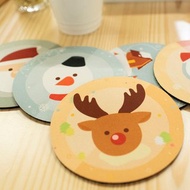 QIDINA SGS聖誕限定 加大加厚硅藻土吸水軟杯墊14cm