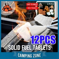 12Pcs Bag Solid Fuel Tablets Lilin Askar Hexamine Solid Fuel Tablets Mini Stove Camping Stove Pocket