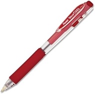 Pentel Wow! Retractable Gel Pen - Medium Pen Point Type - 0.7 mm Pen Point Size - Red Ink - Clear Barrel - 12 / Dozen