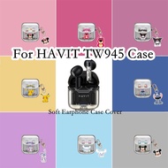 READY STOCK!  For HAVIT TW945 Case Cartoon Creative Patterns for HAVIT TW945 Casing Soft Earphone Case Cover