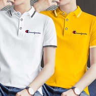 Casual Men Polo T Shirt Plain Oversize Collar Polo Shirt Short Sleeve T Shirt Polo【COD &amp;Ready Stock】