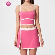 Airactive Leisure  Yoga Sports Set Adjustable Shoulder Straps Sports Bra And Tennis Skirt