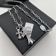 Chrome hearts 🔻雙十字架項鍊套鏈 女生男生上身超美潮酷的一款項鍊