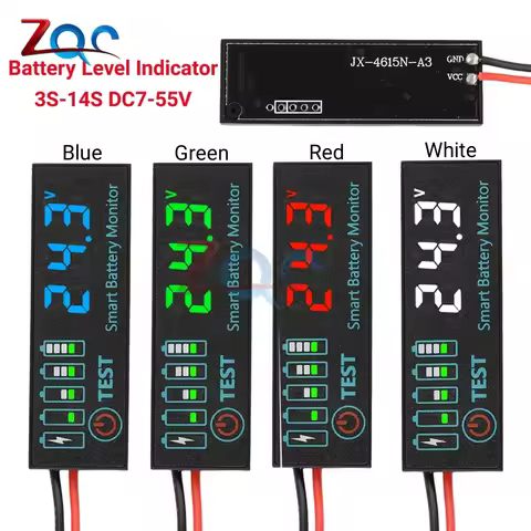 12V/24V/36V/48V Battery Charge Indicator Board 18650 Li-ion Lipo Lithium Battery Level Indicator Tes