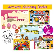 Children Coloring Book Activity Book Dot to Dot Numbering Kindergarten Coloring (Buku mewarna Kanak)