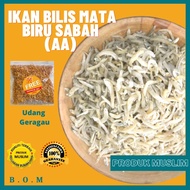 IKAN BILIS MATA BIRU HALUS PUTIH KURANG MASIN TANPA TULANG RANGUP ORIGINAL TAWAU, SABAH