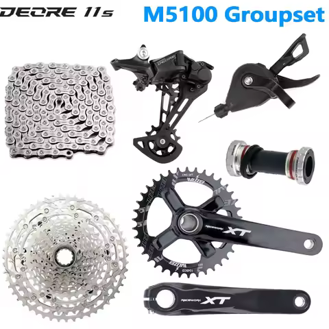 Deore M5100 1X11Speed Groupset M5100 Derailleur XT Crankset CS-M5100 42T/51T 46/50/52T Cassette X11 