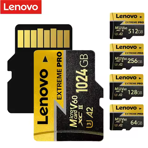 Lenovo SD Card 1TB Extreme Pro Micro SD Card High Speed Memory Card 128GB U3 V60 4K Full HD TF Flash