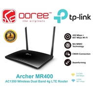 TP-LINK ARCHER MR400 MODEM ROUTER  AC1200 WIRELESS DUAL BAND 4G LTE MODEM ROUTER WITH SIM CARD SLOT 