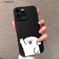 For Realme GT 5G GT5 GT2 Pro Neo 5 240W GT3 Explorer Master SE 3 3T 2 2T Phone Case ins Cute Line Dog Puppy Black White Matte Cartoon Simple Soft Silicone Casing Cases Case Cover