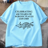 Celebrating 650 Years of Bubonic Plague Funny T-Shirt Men Women Printed Tshirt Cotton Short Sleeve O
