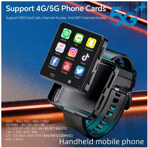 S222 5G Smart Watch Android 11.0 OS Smartwatch 2.64 inch Large Screen 480*480 MTK6761 500W Dual Came