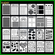 super 24Pcs A5 Planner Stencils 5 x 7 Journal Stencils for Journal Notebook Diary