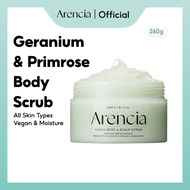[Arencia] Fresh Cloud Body Scrub (Geranium & Primrose) 260g