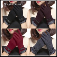[FF] New Fashion Grace Lady Gloves Women Winter Vintage Bow-Knot Touch Screen Driving Warm Windproof