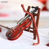 luckyeu 1/12 Dollhouse Mini Musical Instrument Model Classical Guitar Violin For Doll TQ