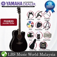 Yamaha FGX820C 41'' Dreadnought Solid Spruce Acoustic Electric Guitar - Black (FGX 820C)