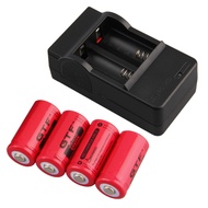 Hi tech☌▬16340 Battery 3.7V 2800mAh CR123A Rechargeable Batteries CR123 for Laser Pen LED Flashlight