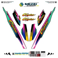 YAMAHA CRYPTON STRIPING MOTIF X6 STICKER CRIPTON 1995 1996 1997 STANDARD CRYPTON MOTORCYCLE LIST STI