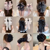 Jepit Jedai Rambut Wanita Korean Style Motif Pita Jumbo Polos & Blink