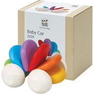 PlanToys® Wooden Baby Push Toy Car | Colorful Montessori Toy for Infants | Wooden Baby Toy with Flex