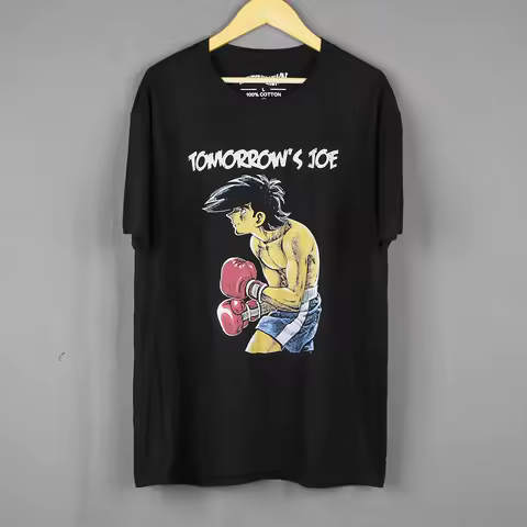 Tomorrow's Joe T-Shirt Anime Ashita no Joe Boxing Manga Yabuki Hajime no Ippo Washed Cotton Men's Sh