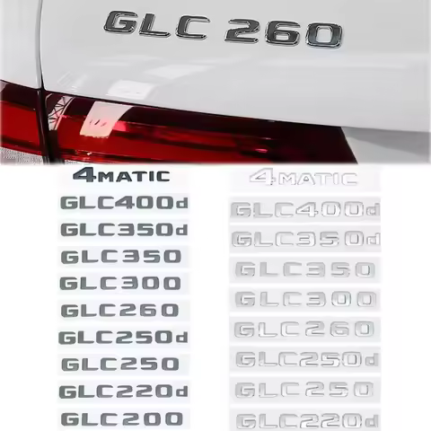 Car Tail Rear Trunk Badge Emblem Letter Stickers For Mercedes Benz GLC X253 GLC260 GLC220d GLC350 GL
