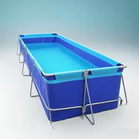 3x1x1m PVC Canvas Pool, Galvanized Frame Pet Bathing Outdoor Pool