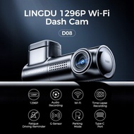 dash cam 1296P WIFI+APP, 170-degree viewing angle, full HD front camera,Loop Record Lingdu D08